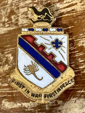 Military Enamel Pin “First in War First in Peace” Broken